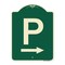 Signmission P Symbol With Right Arrow Heavy-Gauge Aluminum Architectural Sign, 24" x 18", G-1824-23511 A-DES-G-1824-23511 - alternate 1